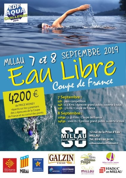 37th and 38th stages of the French open-water Cup 2019 at Millau