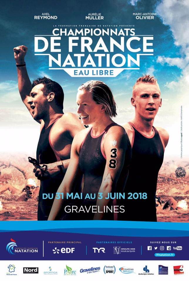 Championnats de France eau libre 2018 à Gravelines